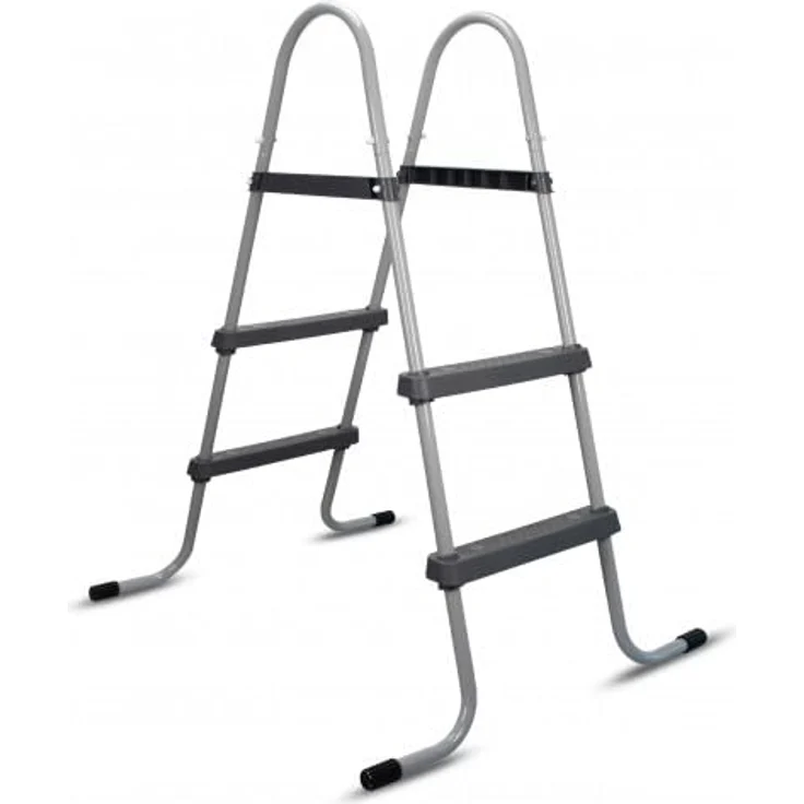 COIL Pooltreppe Metall, Sicherheitsleiter für Gartenpools, Gesamthöhe 120 cm, Max. Beckenhöhe 84 cm, 2 Stufen – Bild 1