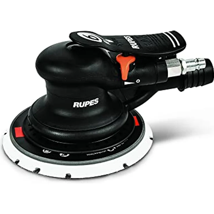 RUPES Skorpio III RH356A Schwingschleifer, 6 mm Dual-Action mit Zentralvakuum, schwarz-weiß – Bild 1