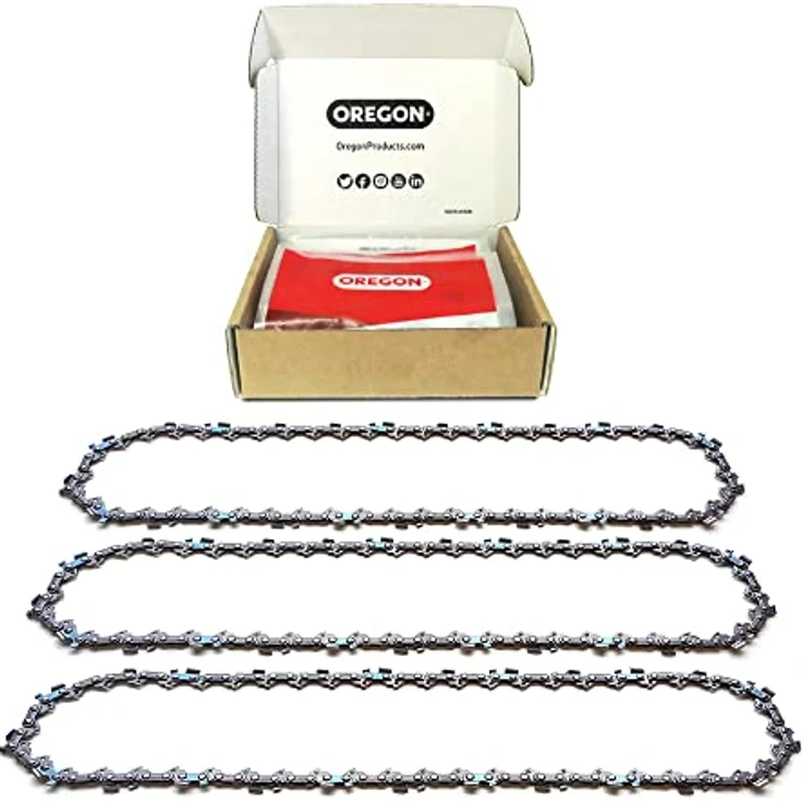 Oregon Sägekette mit 52 Antriebsgliedern, 3er-Pack Sägekette 3/8" Niedrigprofil-Kette, 35 cm Schnittbreite, 1.3 mm Treibglieddicke, VXL Halbmeißel Ersatzketten, Für Stihl, Ryobi & mehr (T52X3) – Bild 2