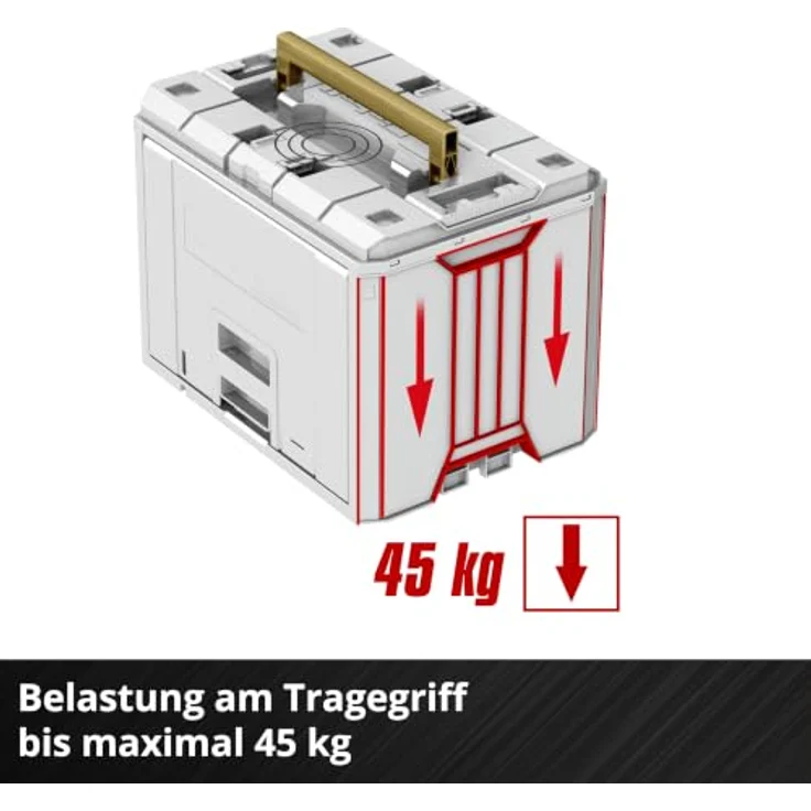 Einhell Werkzeugkoffer E-Case FlipFront, robuster Werkzeugkoffer mit praktischem FlipFront-Design – Bild 6