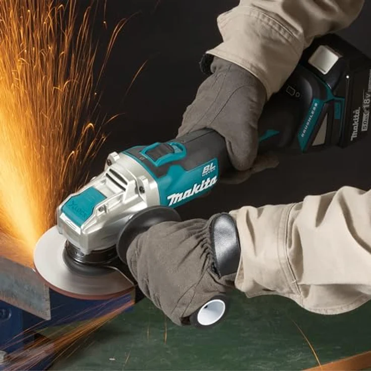 Makita Akku-Winkelschleifer 18V mit Schiebeschalter ohne Akku ohne Ladegerät DGA521ZX1 – Bild 13