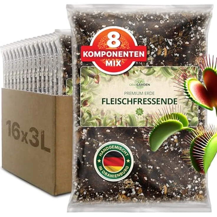 ORAGARDEN Fleischfressende Erde 48L, spezielle Pflanzenpflege für fleischfressende Pflanzen – Bild 1