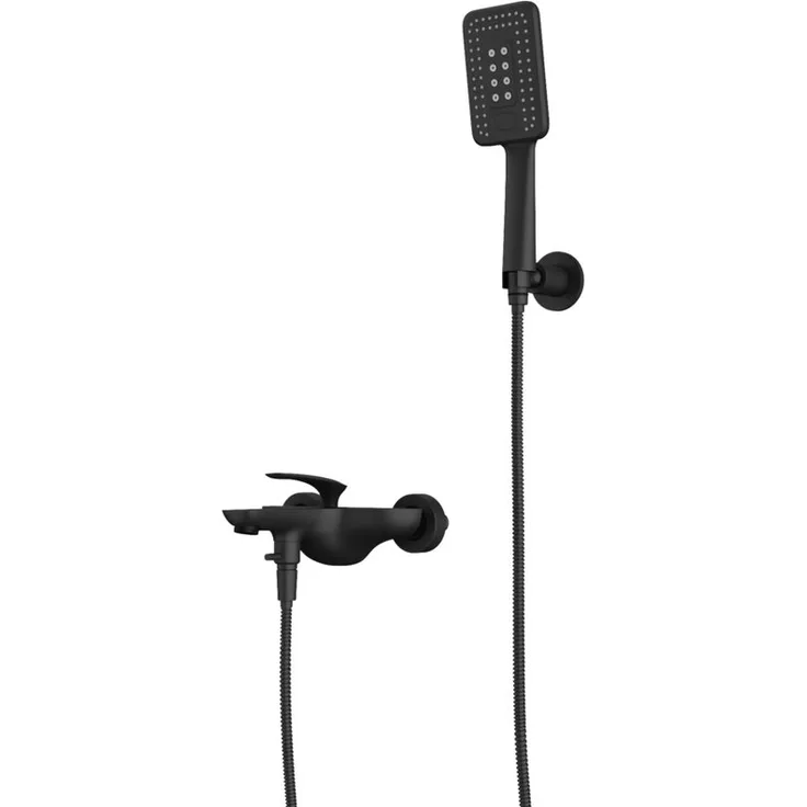 doporro Duschsystem edles Duschsystem mit Handbrause-Set Einhebelmischer inkl. Wasserstrahlarten, 3 Strahlart(en) - verchromt