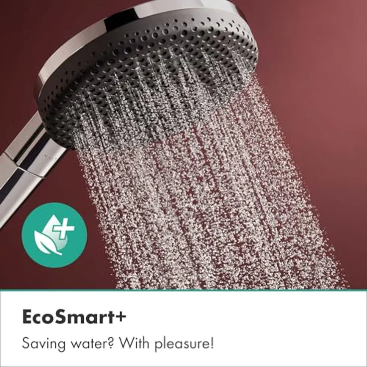hansgrohe Raindance Alive Select S, Handbrause mit 125 mm Duschkopf, Chrom/Graphit, EcoSmart+, 3 Strahlarten, QuickClean – Bild 3