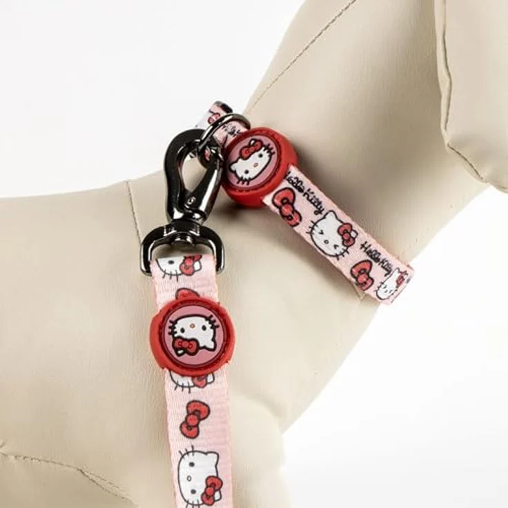 CERDÁ LIFE'S LITTLE MOMENTS M Hello Kitty Hundeleine, offizielle, robuste Nylonleine mit ergonomischem gepolstertem Griff für mittelgroße Hunde, sicherer Metallkarabiner, entzückendes Design – Bild 4