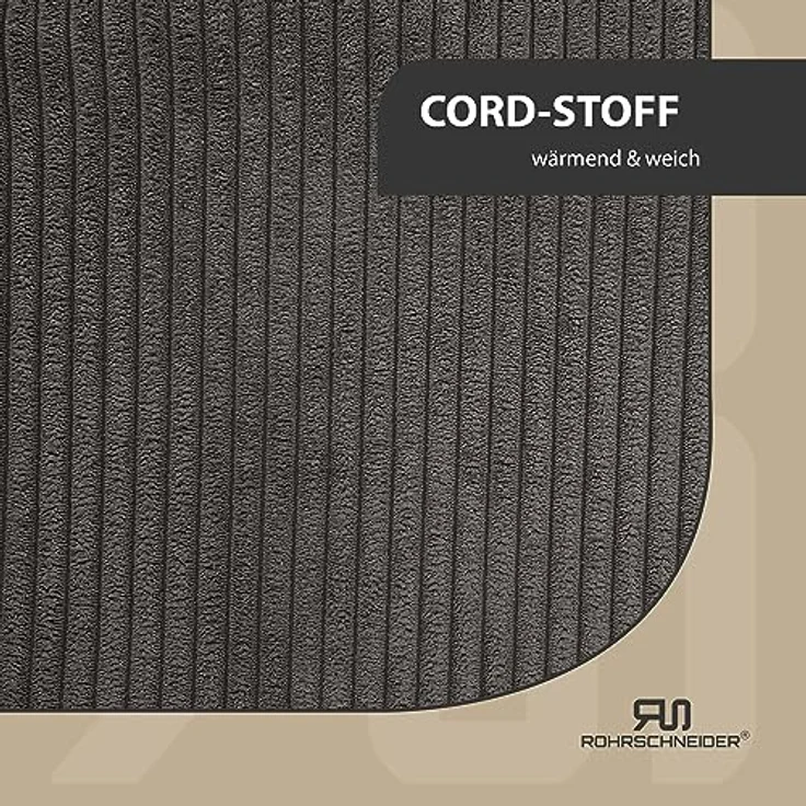 Rohrschneider Tierbett Katzenbett mit Kissen aus Cordstoff Katzensofa, inkl. Spielkugelset, langlebiger Cordstoff in Schwarz – Bild 4