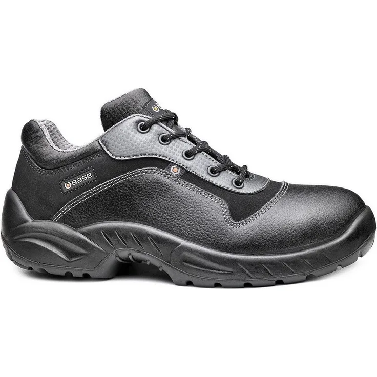 Base Footwear Sicherheitsschuh, wasserabweisendes Rindsleder, Stahl-Schutzkappe, antibakterielles Futter, flexibler Durchtrittschutz, AirTech Mono-PU Sohle, öl- und benzinbeständig, antistatisch