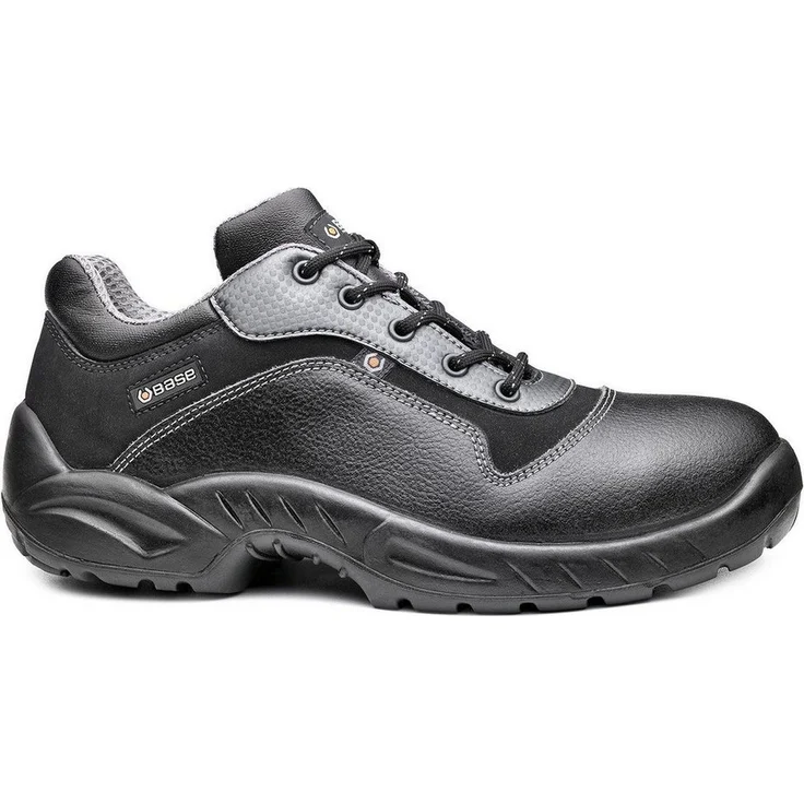 Base Footwear Sicherheitsschuh, wasserabweisendes Rindsleder, Stahl-Schutzkappe, antibakterielles Futter, flexibler Durchtrittschutz, öl- und benzinbeständige Sohle, antistatisch – Bild 1