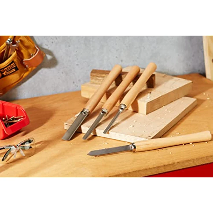 Brüder Mannesmann Drechselbeitelsatz, 8-teilig | M 691-8 mit Holzheft, 360mm lang, polierte und geschliffene Schneiden – Bild 5