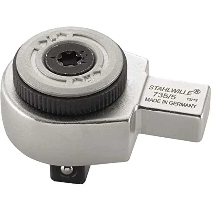 Stahlwille Drehmomentschlüssel Feinzahn-Einsteckknarren, 3/8″, für 9x12 mm, maximales Drehmoment 100 N·m, 60 Zähne für 6° Arbeitswinkel, Made in Germany – Bild 1
