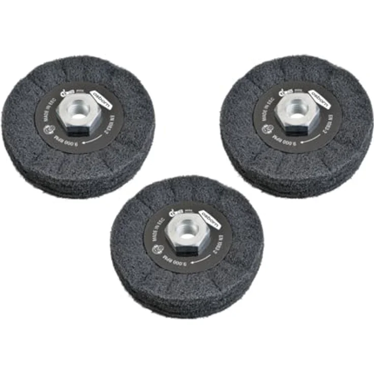 Osborn 7903600004, Kit Schleifräder aus untextilisiertem Fibermaterial, 3-teilig mit M14 Mutter, geeignet für 9.000 U/min – Bild 1