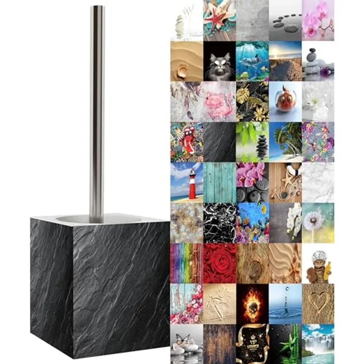 Sanilo WC Bürste, viele schöne Klobürsten zur Auswahl, hochwertige Qualität, Elegantes Design (Granit)