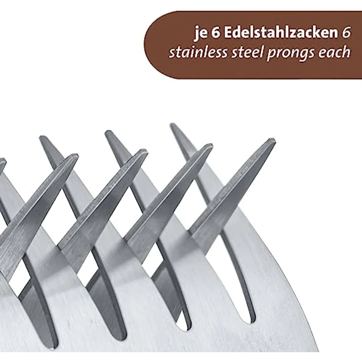 Westmark Fleischkrallen – Krallen zum Reißen und Zerkleinern von Fleisch, ideal für Pulled Pork, praktisches Küchen-, Grill- und BBQ-Zubehör – Edelstahl, 2 Stück – Bild 4