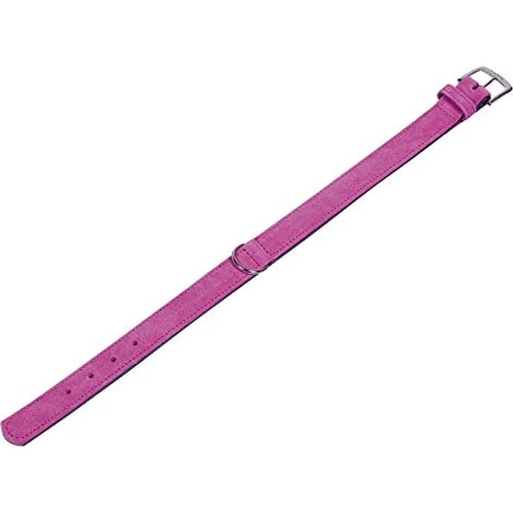 Nobby Halsband VELOURS, fuchsia (Passion), 47 cm (38-44 cm), 22/25 mm, 1 Stück