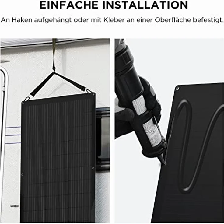 Ecoflow 100W Solar Panel Flexibles Monokristallines Solarpanel IP68 hocheffizient Solarmodul Solarzelle Photovoltaik für Wohnmobile, Dächer, Van Boote, ohne Solarpanelkabel – Bild 4