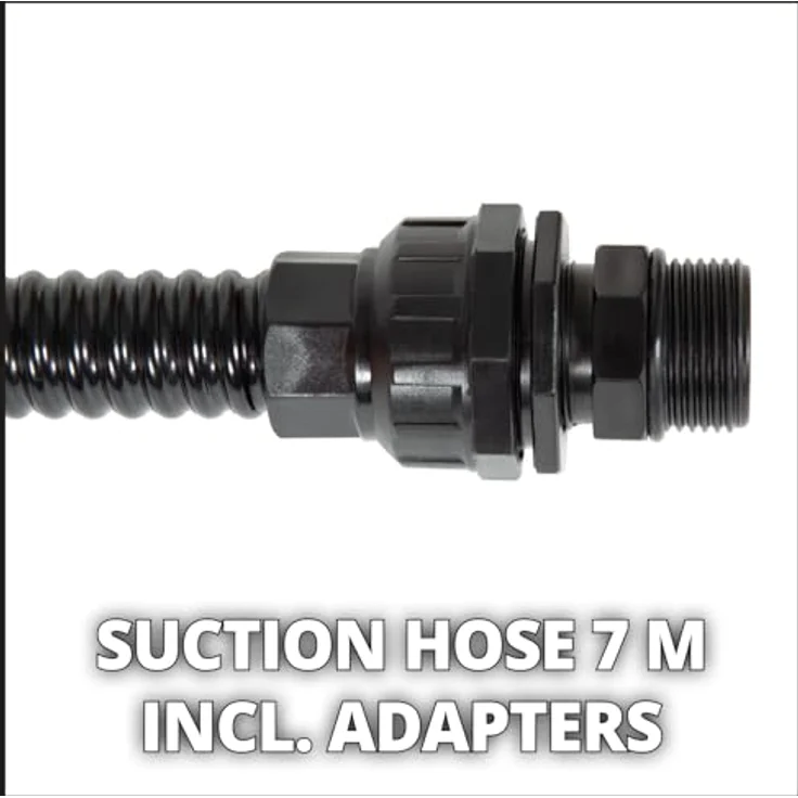 Einhell Saugschlauch 7 m aus Kunststoff (Pumpen-Zubehör, 7 m Länge, Kunststoffanschluss 42 mm 1 1-4 Zoll IG) – Bild 4