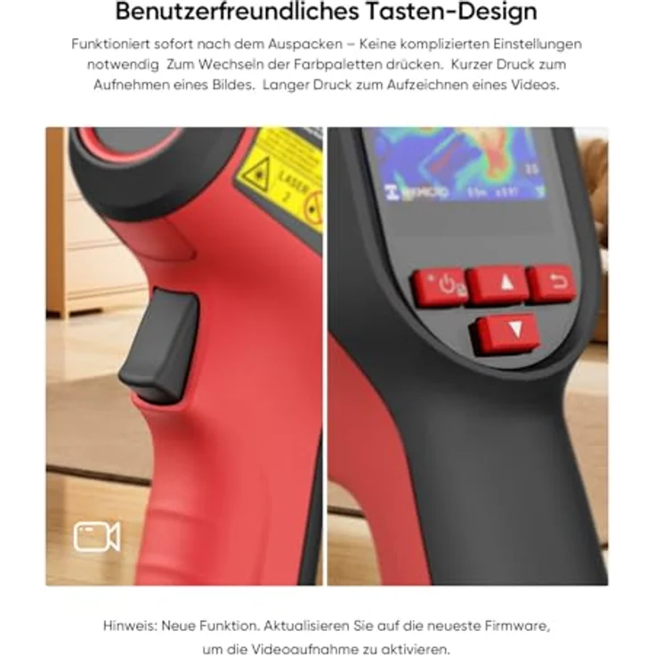 HIKMICRO E01 Wärmebildkamera SuperIR, 240 x 240 IR-Auflösung, Handheld Thermokamera mit Laserpointer, -20°C bis 400°C, 20Hz Bildwiederholrate, 4 GB Speicher – Bild 5