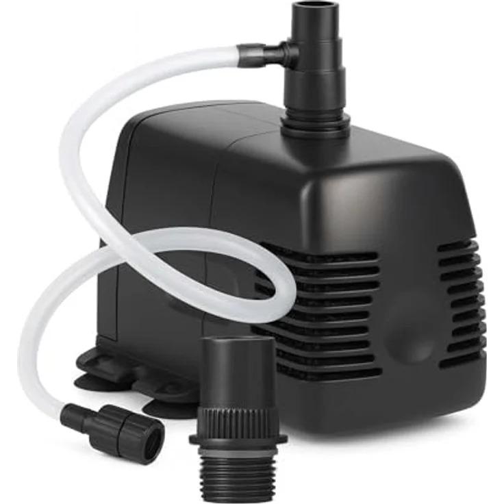SunSun HJ-542 ECO Aquarium Pumpe, 400 L/h, 5 W, leise Tauchpumpe mit Filterschwamm und Sauerstoffschlauch für Mini Aquarium – Bild 3