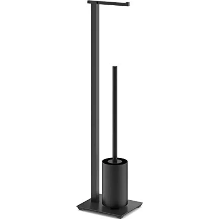 ZACK 40508 Carvo Butler Bürste + Toilettenpapier, Edelstahl, Schwarz