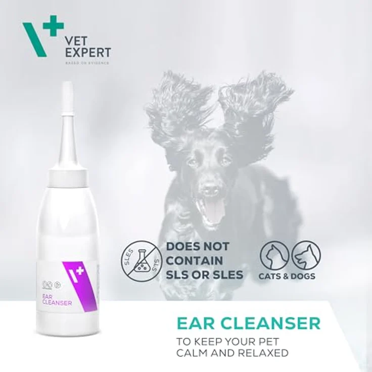 Vet Expert Ear Cleanser, Ohrreiniger für Hunde und Katzen bei Ohrgeruch, 75 ml – Bild 2