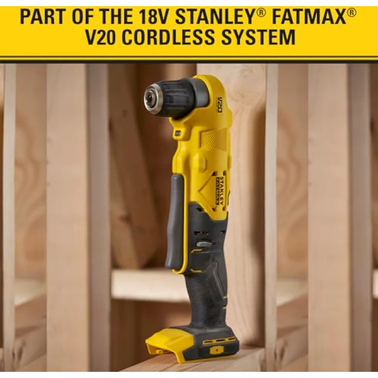 Stanley FatMax SFMCD750B, Winkelbohrmaschine mit 1950 min-1, 45 Nm Drehmoment, ergonomischem Design und LED-Licht – Bild 8