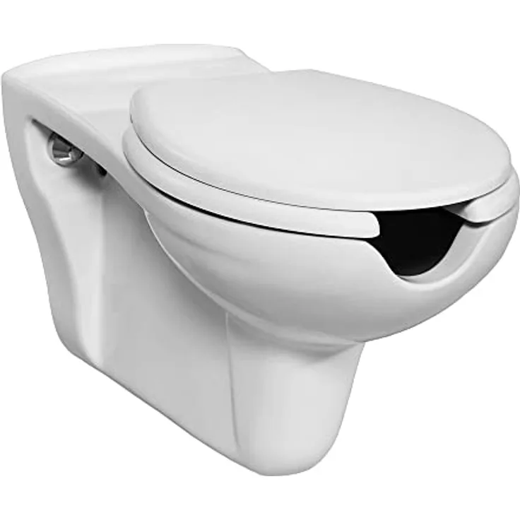Creavit Hänge WC + Deckel, behindertengerecht, barrierefrei, extra lang, aus hochwertiger Sanitärkeramik
