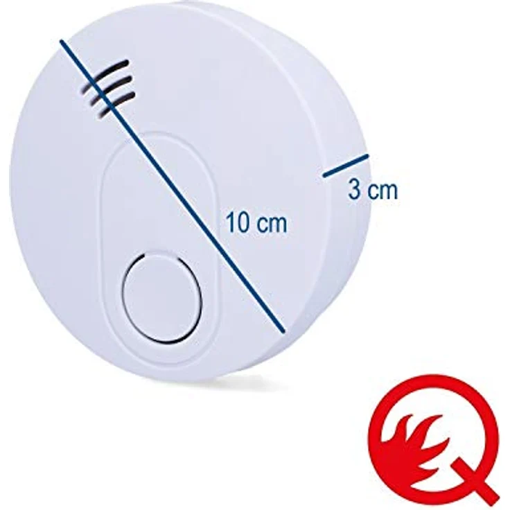 UNITEC Rauchwarnmelder 3x Lithiumb 3131 WS Q-Label, 3 Stück, Weiß, 46750 – Bild 3