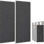 Outsunny 2er-Set Kaminholzregal Abdeckung, 148 x 62 cm, Wasserdicht 600D Oxford, UV-Schutz, Schwarz