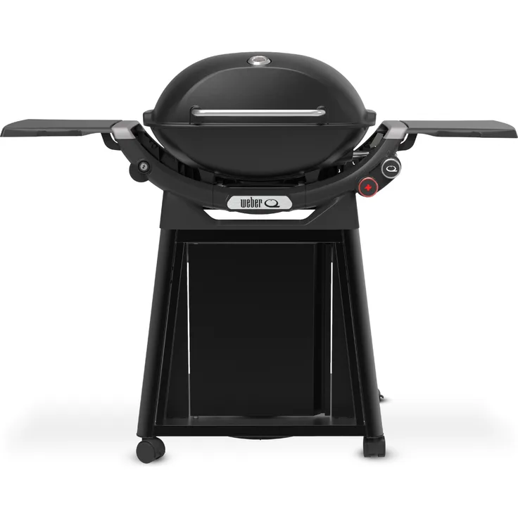 Weber Q3200N+ Gasgrill, schwarz, mit Rollwagen und Plus-Brenner für hohe Grilltemperaturen