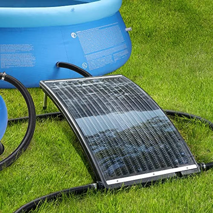 Monzana Sonnenkollektor 110x69x14cm 10000 L-h Höhenverstellbar 32-38mm Anschluss HDPE UV-Beständig Erweiterbar Poolheizung Solar Heizung Warmwasser Schwimmbecken – Bild 2