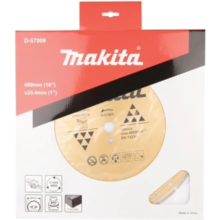 Makita D-57009, Diamanttrennscheibe für Beton, 400x25,4 mm, Trockenschnitt, Segmenthöhe 7 mm – Bild 5