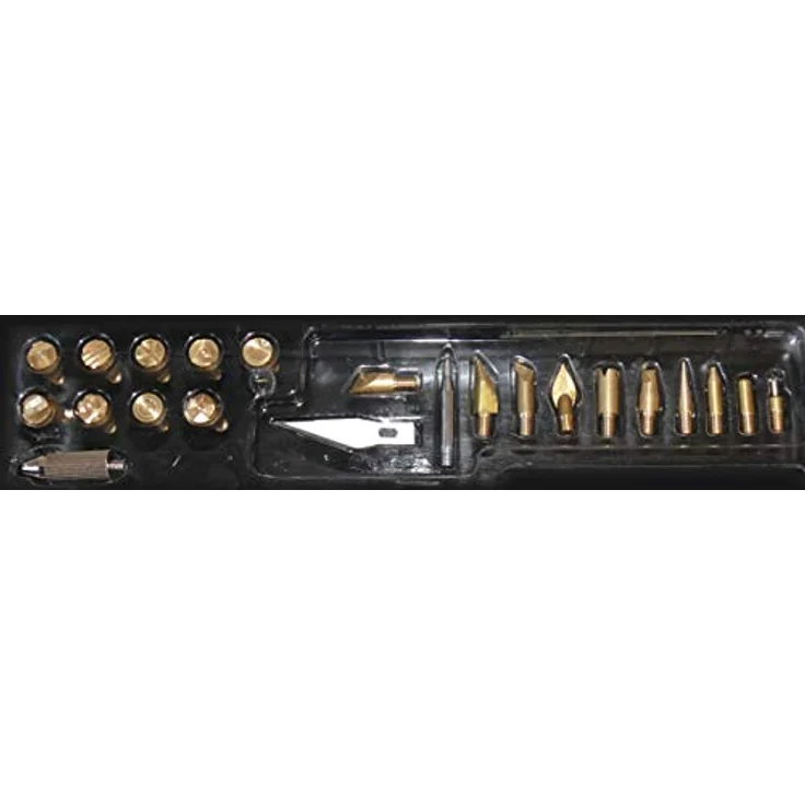 Noname Elektro-Brennstempel Set, 30 Watt mit 23 Aufsätzen, kabelgebunden, bis 480°C – Bild 3
