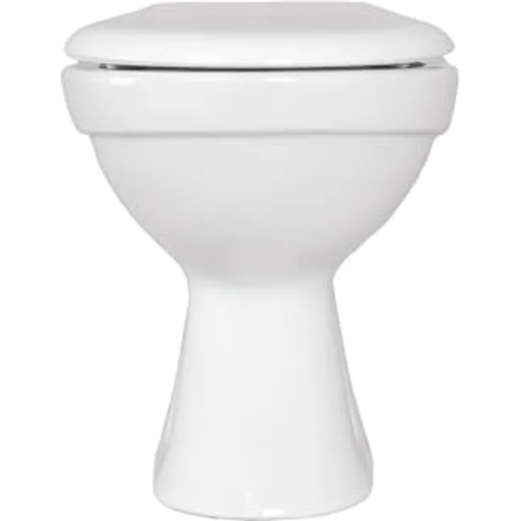 Belvit Tiefspül-WC BV-SW4001-T+BV-D0400, Stand WC mit Taharet/Bidet Funktion, Senkrechter Bodenabgang, Weiß – Bild 3