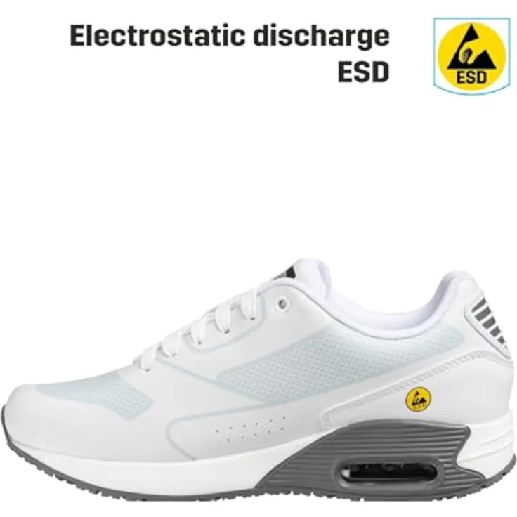 Safety Jogger Works Berufsschuh mit ELA-Sneaker, stoßdämpfend und rutschfest, für Gastronomie und Medizin, schwarz – Bild 4