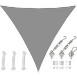 AMANKA 98% UV-Schutz: 2x2x2 Sonnensegel Dreieckig Wasserdicht - 90% Beschattung - Sonnenschutz Dach für Terrasse Balkon Garten Trampolin - Segeltuch mit Befestigung - Terrassenüberdachung Dreieck