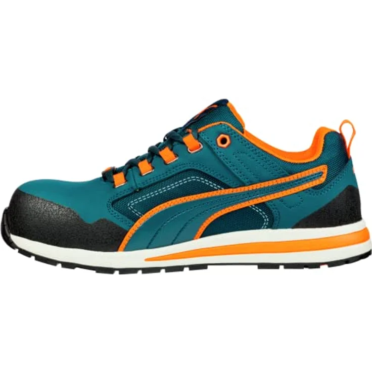 PUMA Safety Crosstwist Low, Sicherheitsschuh S3 HRO SRC mit Fiberglaskappe und flexiblem FAP®-Durchtrittschutz, blau-orange – Bild 3