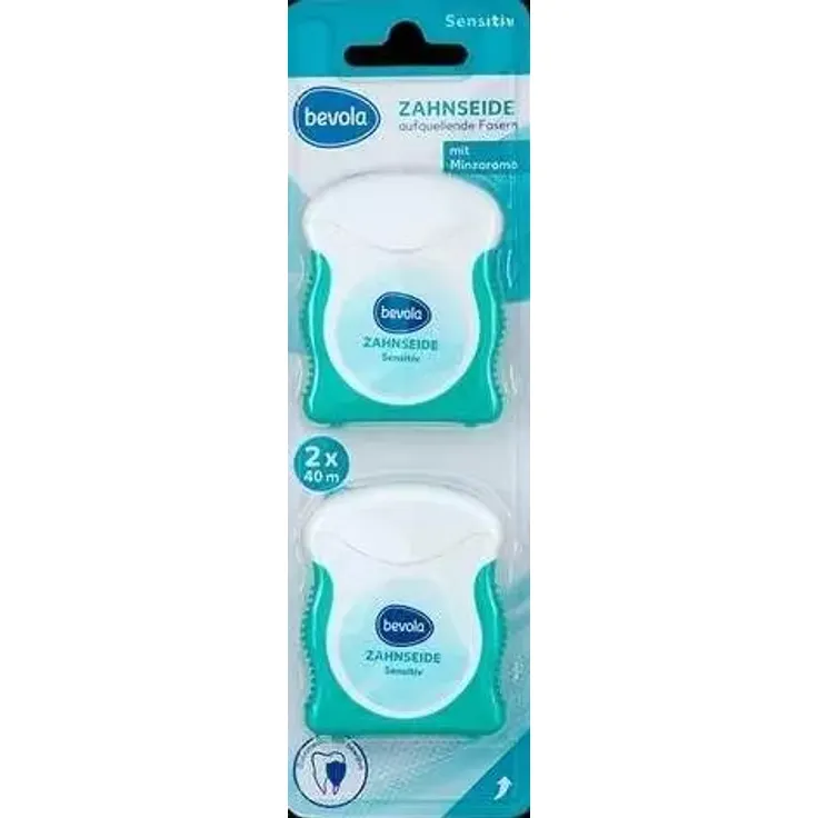 Bevola Zahnseide sensitiv mit Minzaroma, 2x40m
