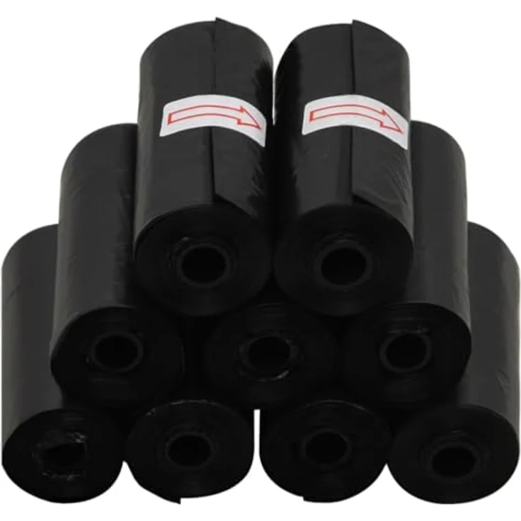 vidaXL Hundekotbeutel 750 Stk., Hundebeutel Wasserdicht, Schwarz 30x20 cm PE – Bild 5