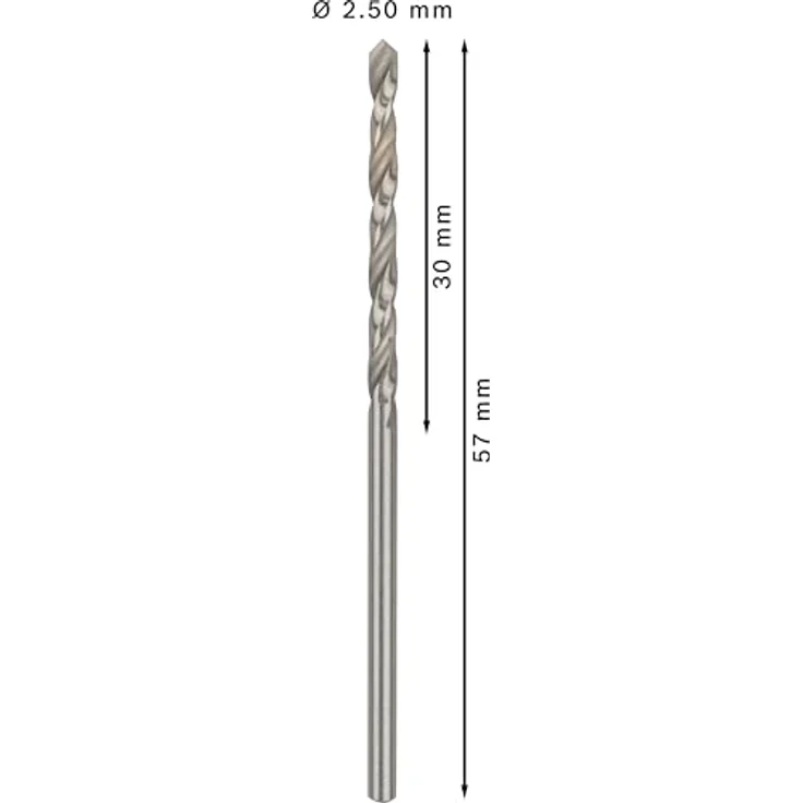 Bosch Professional Metallbohrer HSS-G geschliffen (10 Stück, Ø 2,5 mm) - Preisvergleich – Bild 3