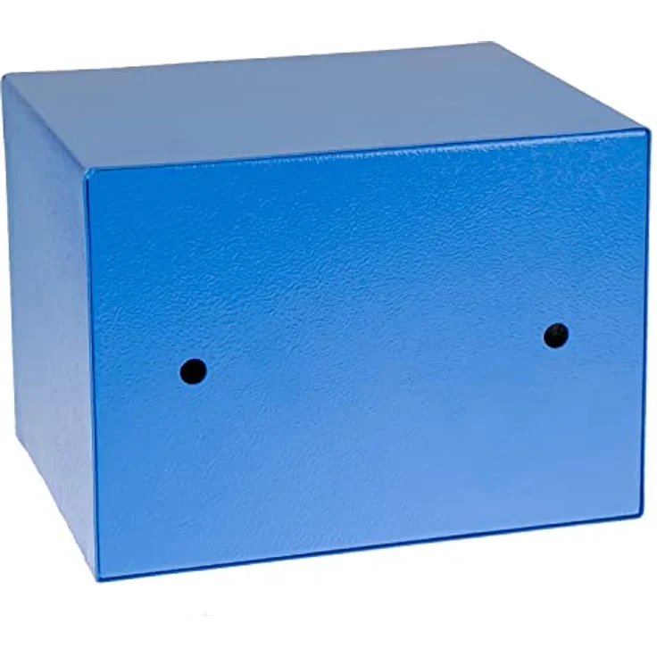 HMF 46126-05 Safe Tresor klein mit Zahlenschloss, Möbeltresor | 23 x 17 x 17 cm | Blau – Bild 4