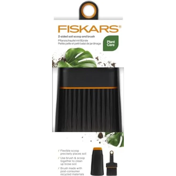 Fiskars Unkrautstecher Fiskars 1071302 Handschaufel mit Bürste, Urban Plant Care Werkzeug, grün – Bild 7