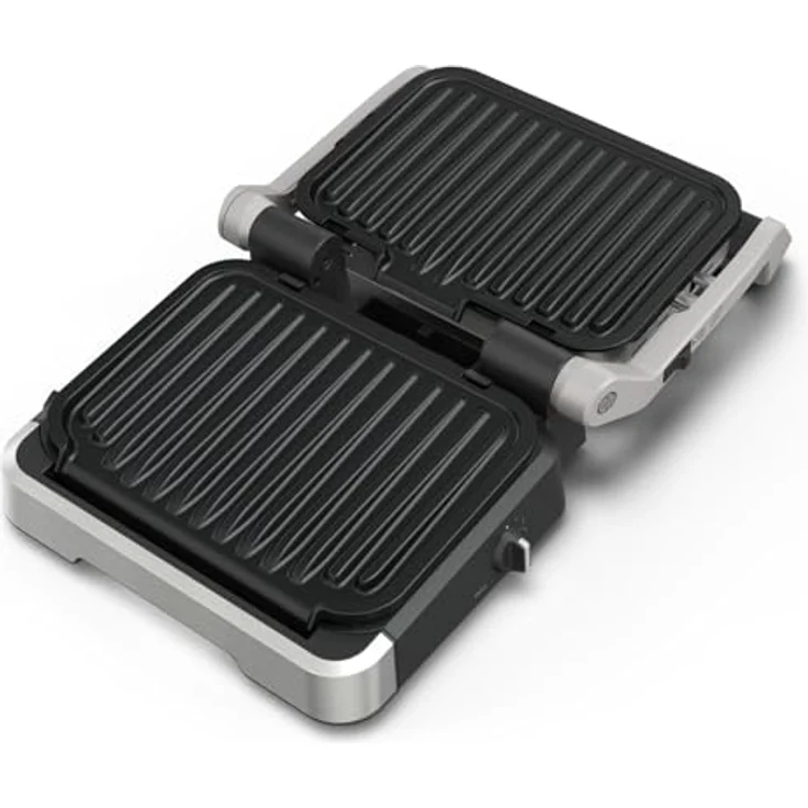 Tefal GC772D OptiGrill 2in1 intelligenter Kontaktgrill | 2in1 Grillen und BBQ | 9 automatische Programme | misst die Dicke des Garguts | inkl. Rezepte-App | Edelstahl/Schwarz – Bild 3