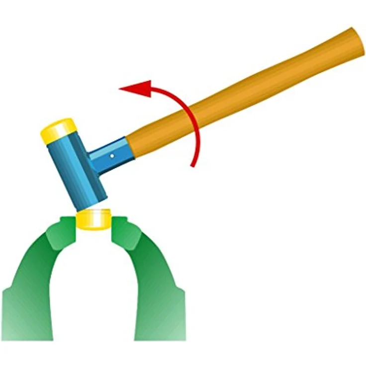 Wiha Schonhammer rückschlagfrei, mittelhart mit Stahlrohrstiel (02124) 35 mm – Bild 6