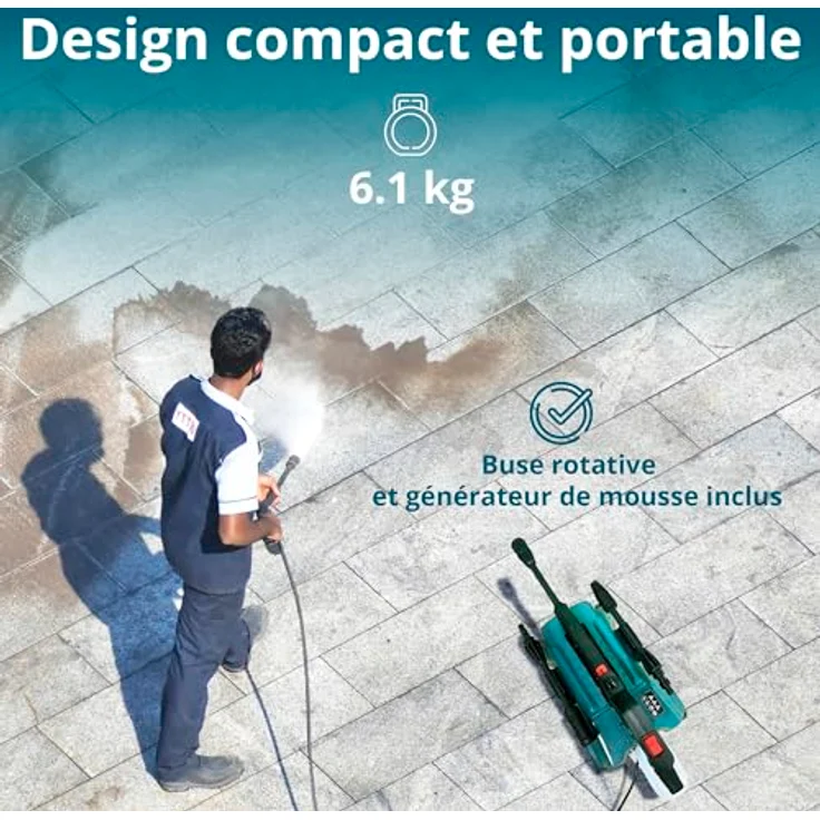 Könner & Söhnen Hochdruckreiniger KS PW130H, 130 bar max. Druck, 312 l/h Fördermenge, inkl. Zubehör für effektive Reinigung – Bild 3