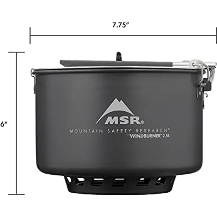 MSR WindBurner Group Stove, winddichter Gaskocher mit 2,5 l keramikbeschichtetem Antihafttopf für bis zu 4 Personen – Bild 2