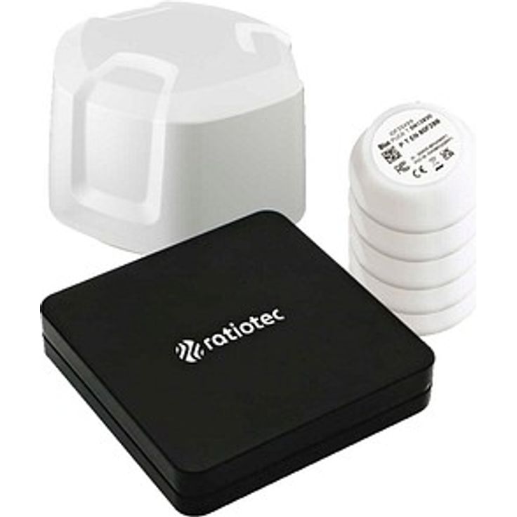 ratiotec Temperatursensor-Set CONNECT, 7-tlg. Temperaturüberwachungssystem mit 5 zugelassenen Sensoren, erweiterbar und mit Fernzugriff
