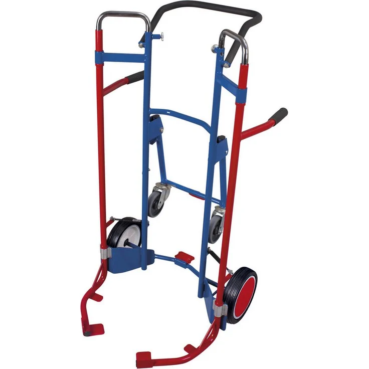 CORDES VARIOfit Transportwagen, Reifenkarre mit teleskopierbarem 4-stufigem Auszug, vollgummibereift, RAL 5010 enzianblau