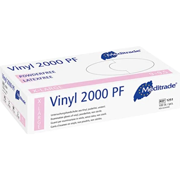 Meditrade 1251XL Vinyl 2000 puderfrei, 1er Pack (1 x 100 Stück)