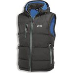 Uvex 9892 Herren-Arbeitsweste - Schwarze Männer-Thermo-Steppweste - Reflektierende Paspeln und Fleece gefüttert XL