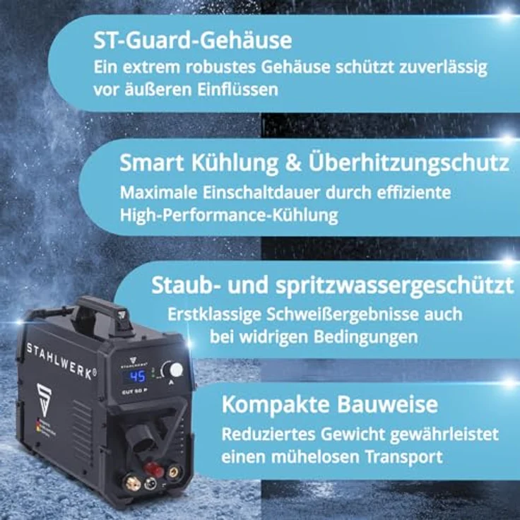 STAHLWERK CUT 50 ST IGBT Vollausstattung Plasmaschneider mit 50 A 7 Jahre – Bild 6